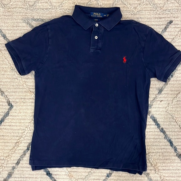 Ralph Lauren Polo shirt Navy Slim Fit US M - Picture 1 of 5